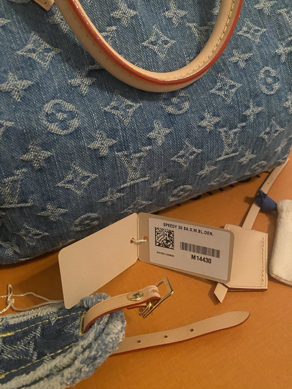 Louis Vuitton denim soft speedy 30