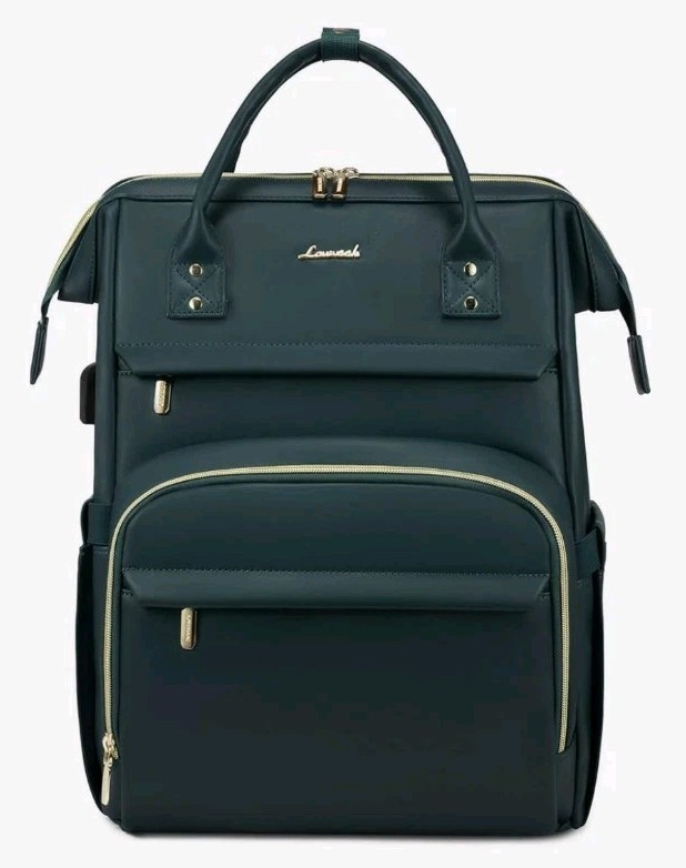 LOVEVOOK Leather Laptop Backpack for Women 18 inch,Travel Backpack Purse…