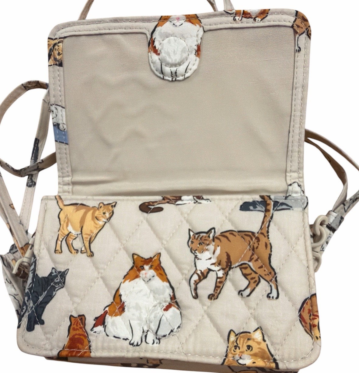 Vera Bradley 3-in-1 Crossbody Wristlet Wallet A Cats Life Quilted Cotton Exact