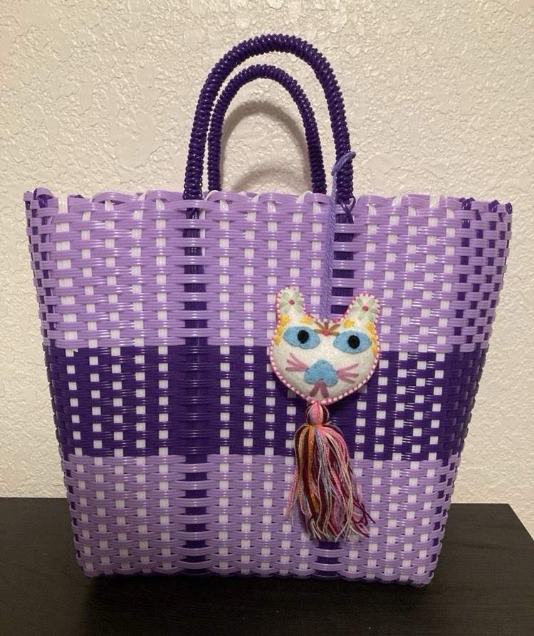 Tote made In Mexico/ Recycled Plastic Purple XL New