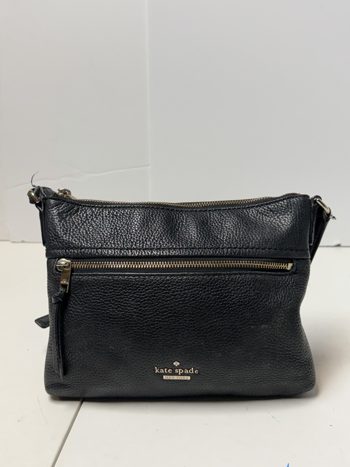 Kate Spade Jackson Street Gabriele Pebbled Black Leather Adjustable Crossbody