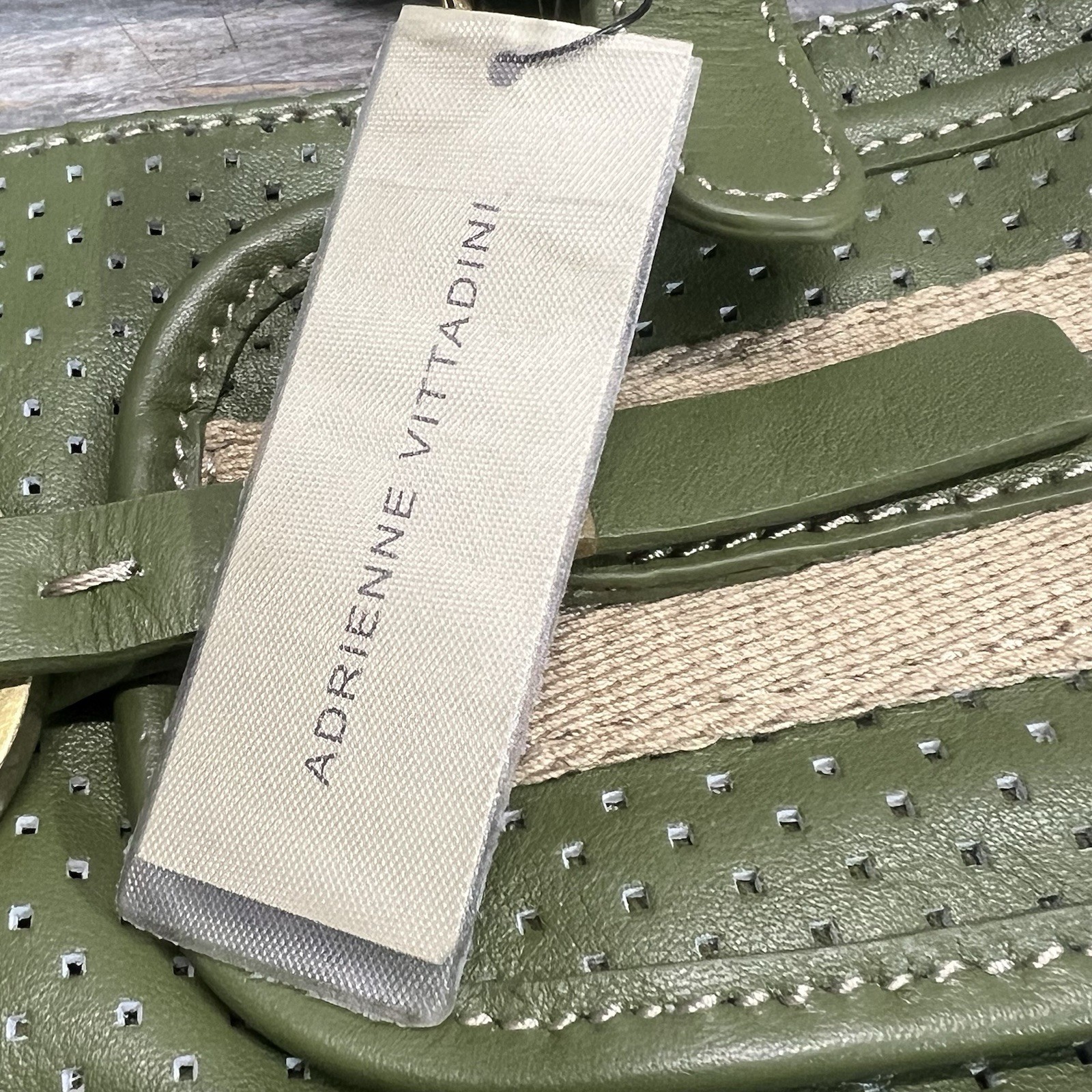 Adrienne Vittadini Jungle Green Print Leather Shoulder Bag Purse NWT New