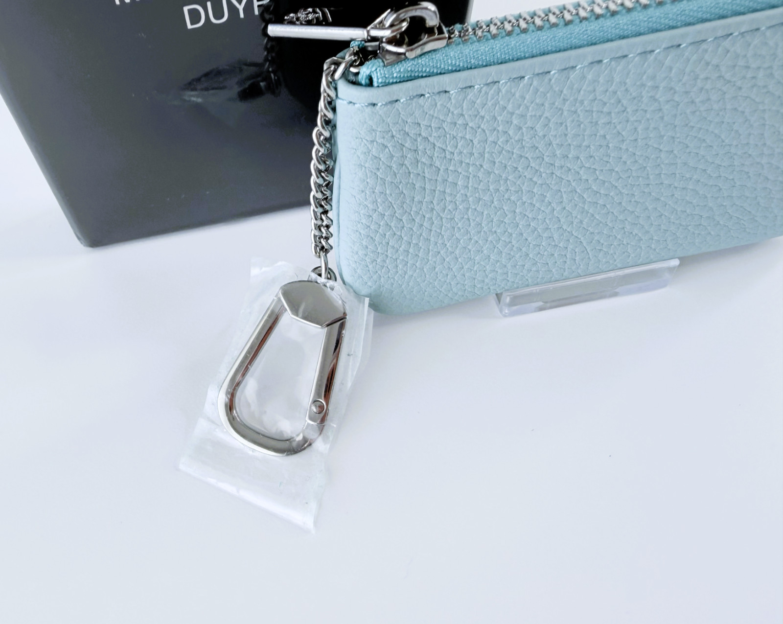 DRESS UP YOUR PURSE Togo Leather Key Cles Pouch TF Blue