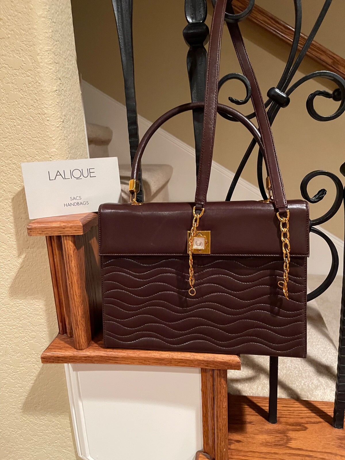 Lalique Brown SACS Handbag, New