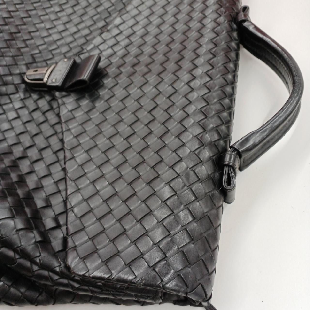 BOTTEGA VENETA BRIEFCASE INTRECCIATO 113095-V4651-1000BK TEAR INSIDE Used
