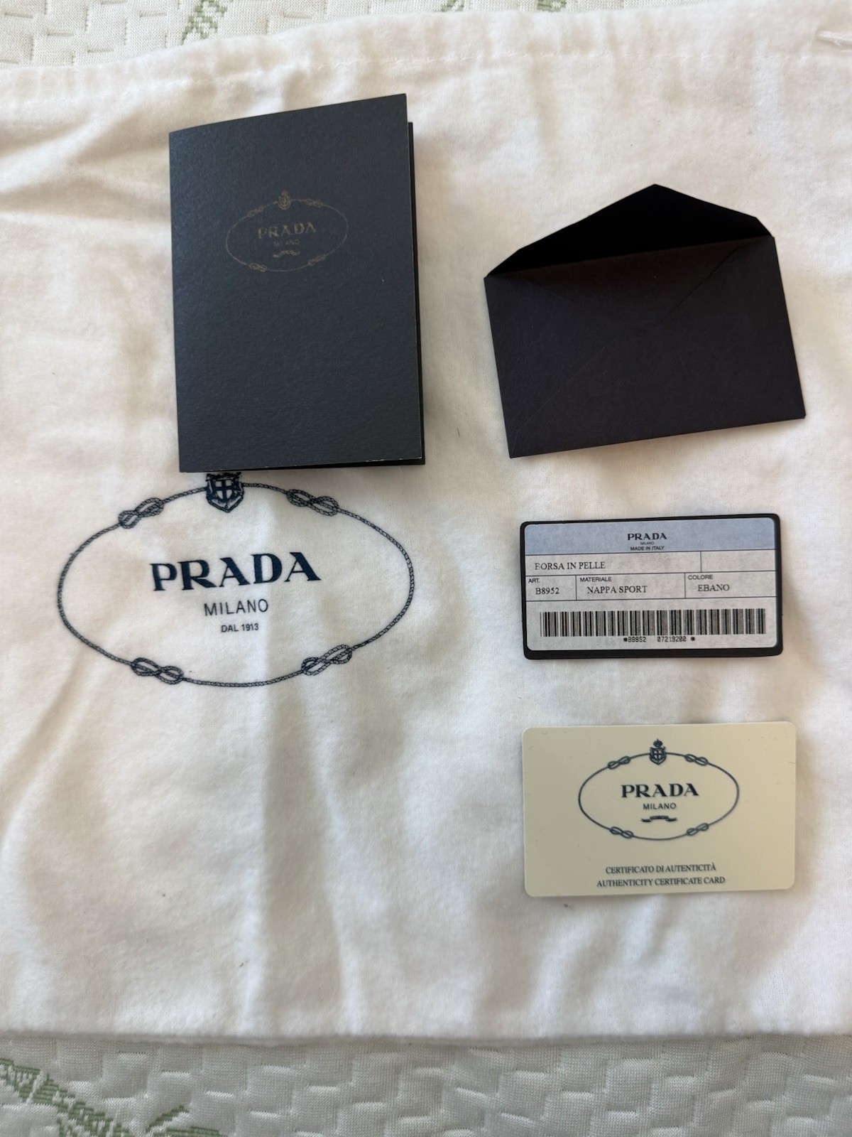 PRADA Women’s Small Brown Shoulder Bag Zip Closure Adjustable Strap Brand Card
