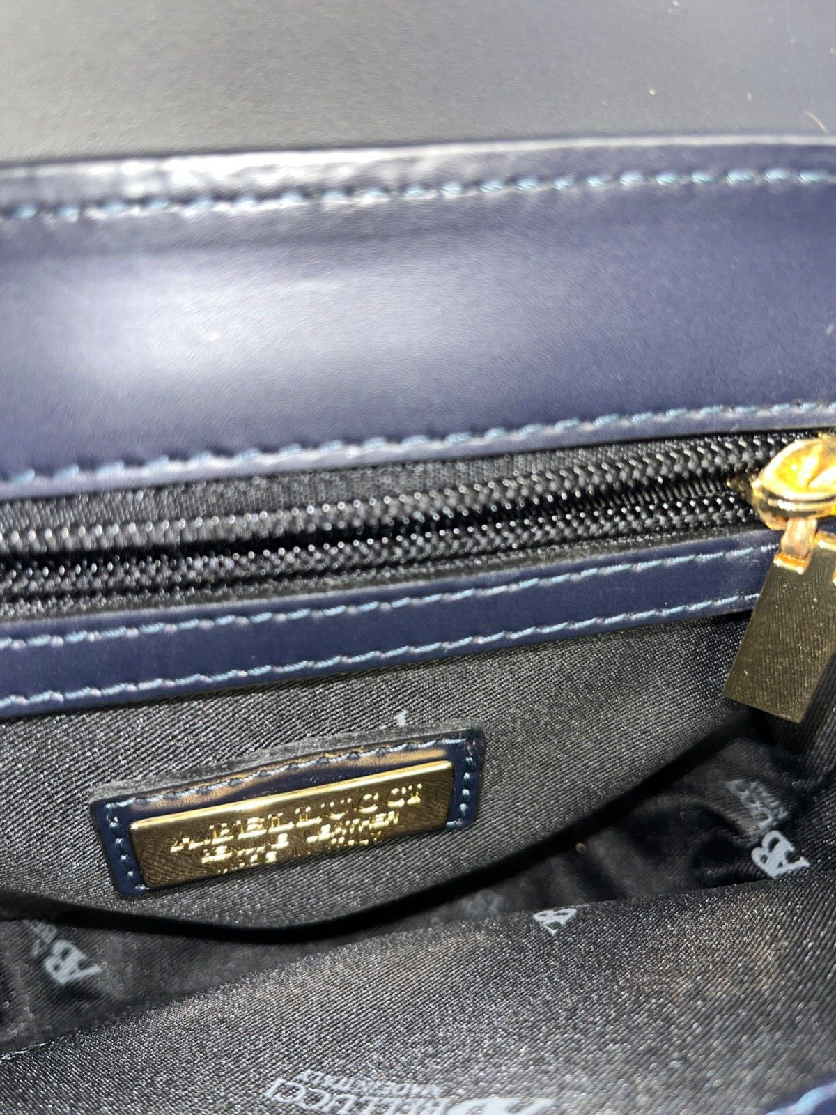 A. Bellucci leather half moon crossbody bag Navy Blue shoulder bag purse