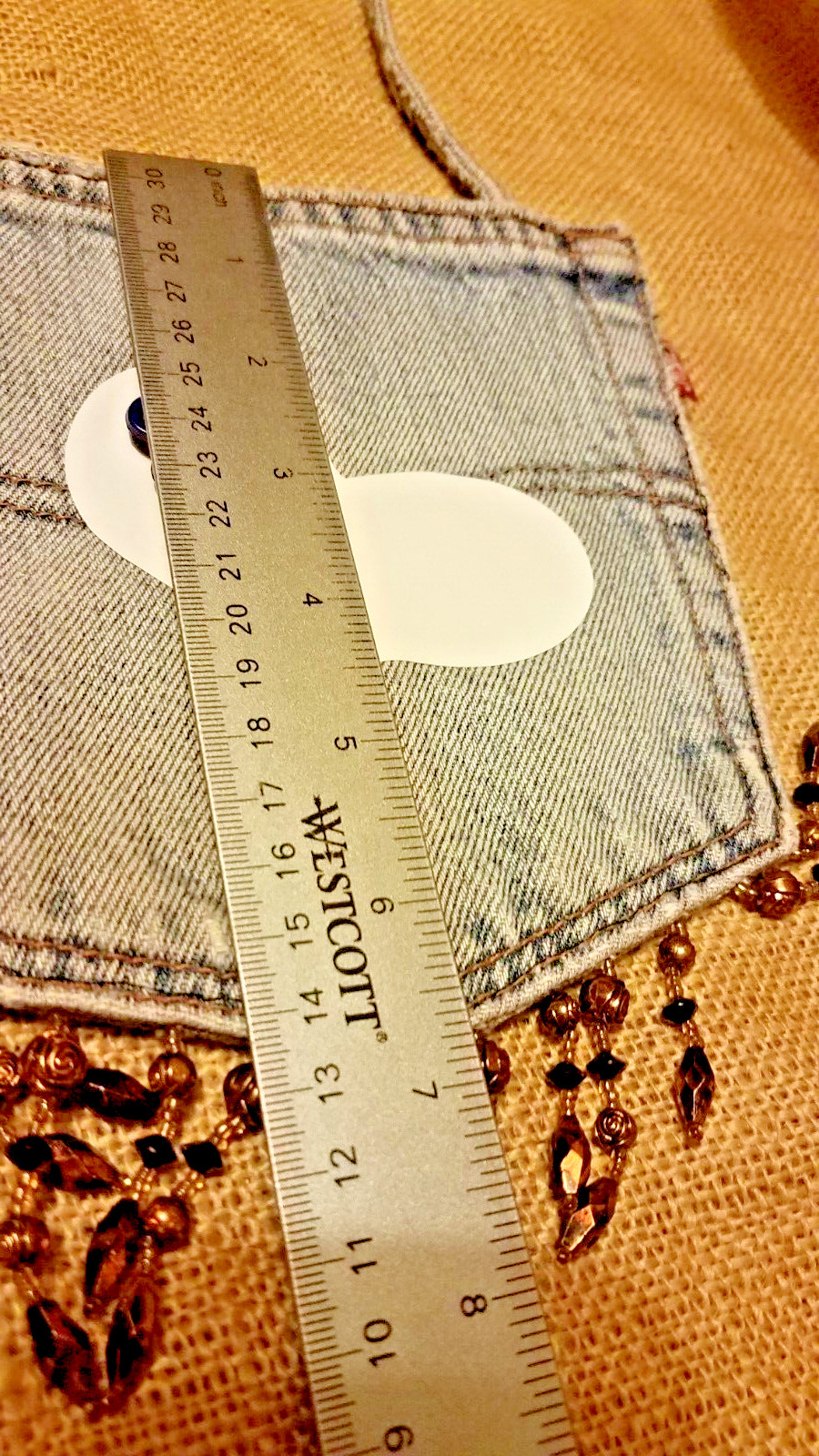 Levi’s Back Pocket Purse Beaded Bag Possibly Handmade