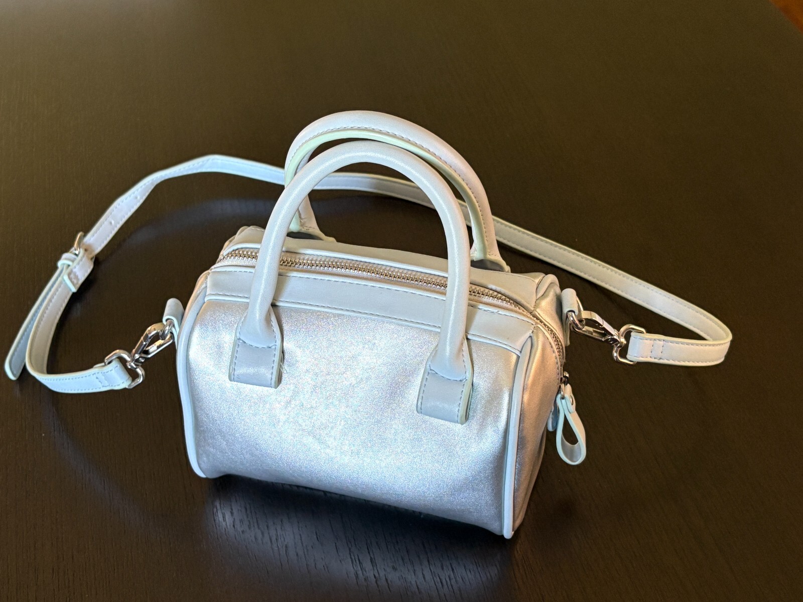 URBAN OUTFITTERS Small Satchel Bag Removable Crossbody Strap Baby Blue 7X6 Inch