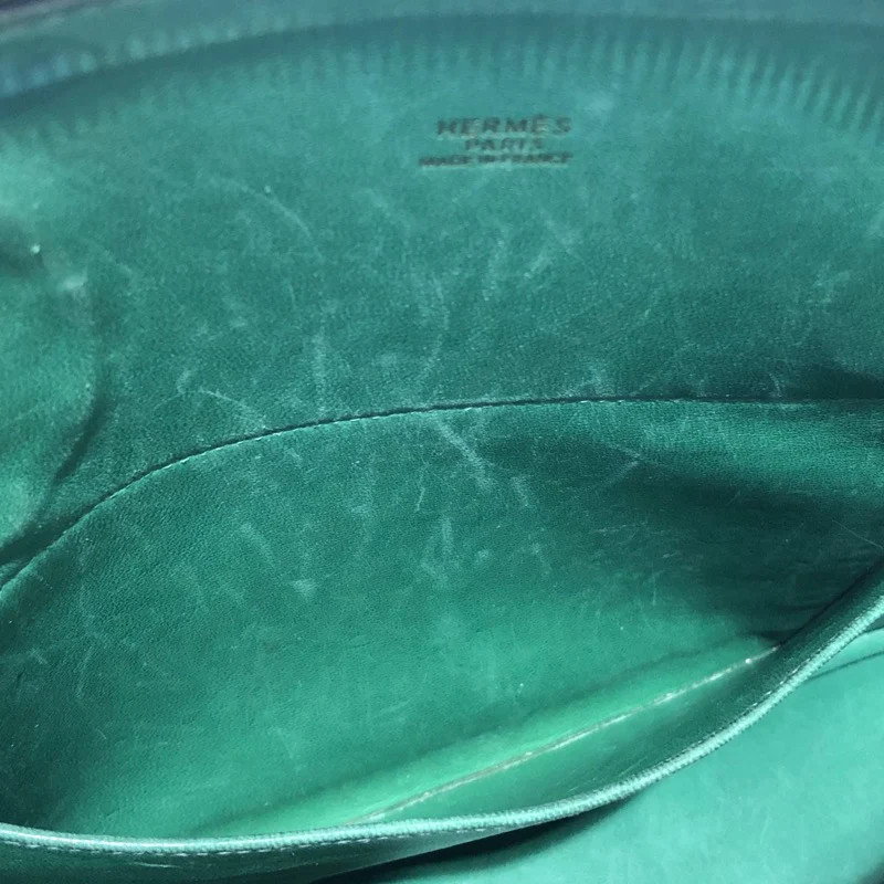 HERMES Bolide 31 Bambou Courchevel Leather Handbag Circle Z #OKB6966