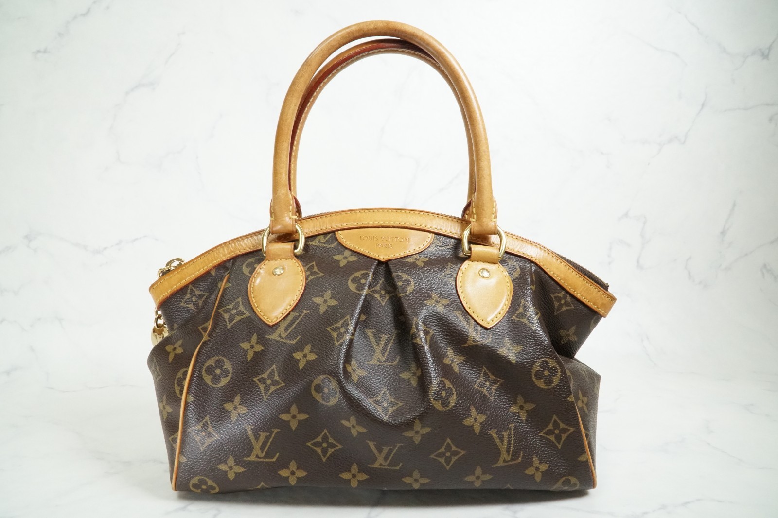[AB Good] Louis Vuitton Monogram Tivoli PM Handbag M40143 Brown Vintage Canvas