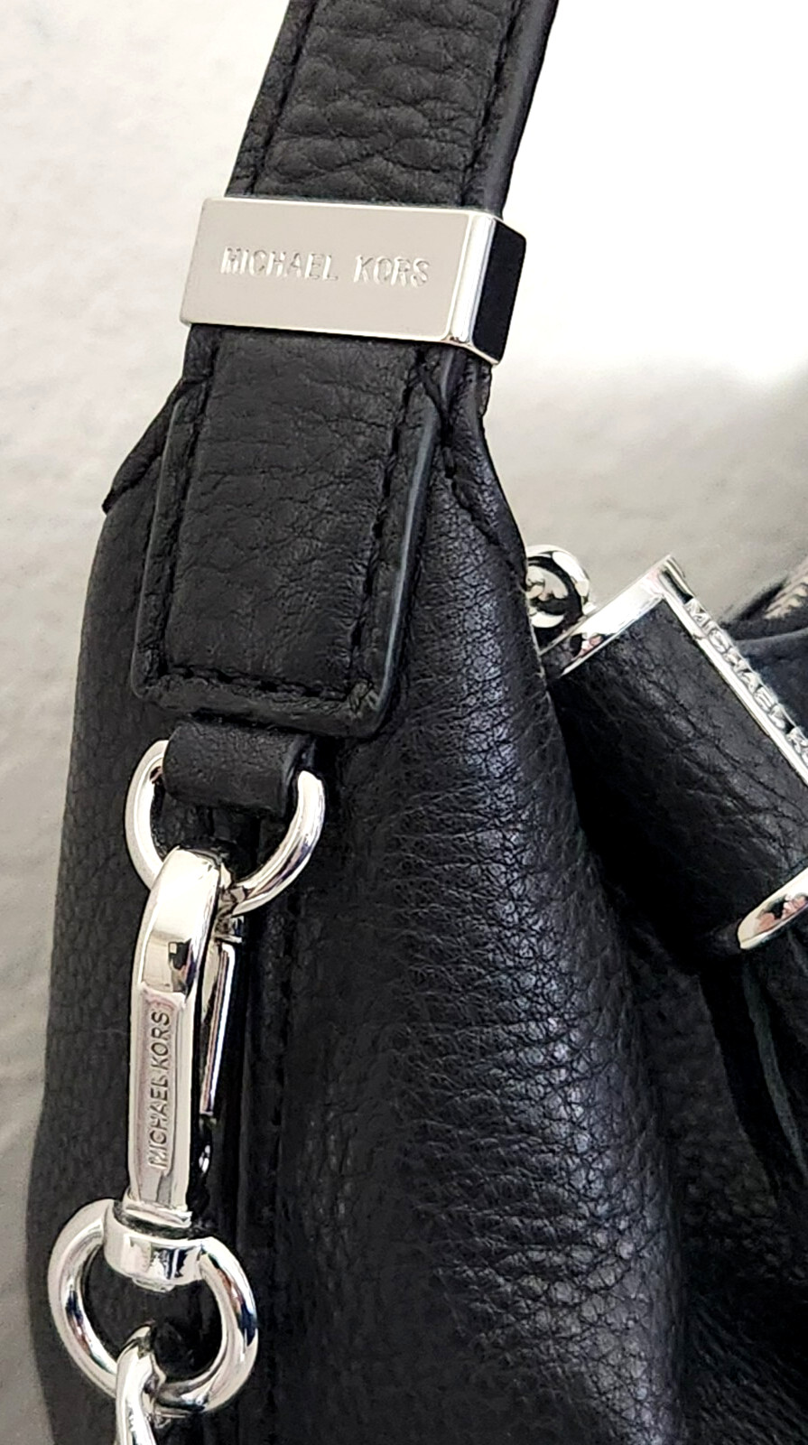 🌞MICHAEL KORS WESTON BLACK LEATHER LARGE TOP ZIP SHOULDER BAG +/OR WALLET🌺NWT!