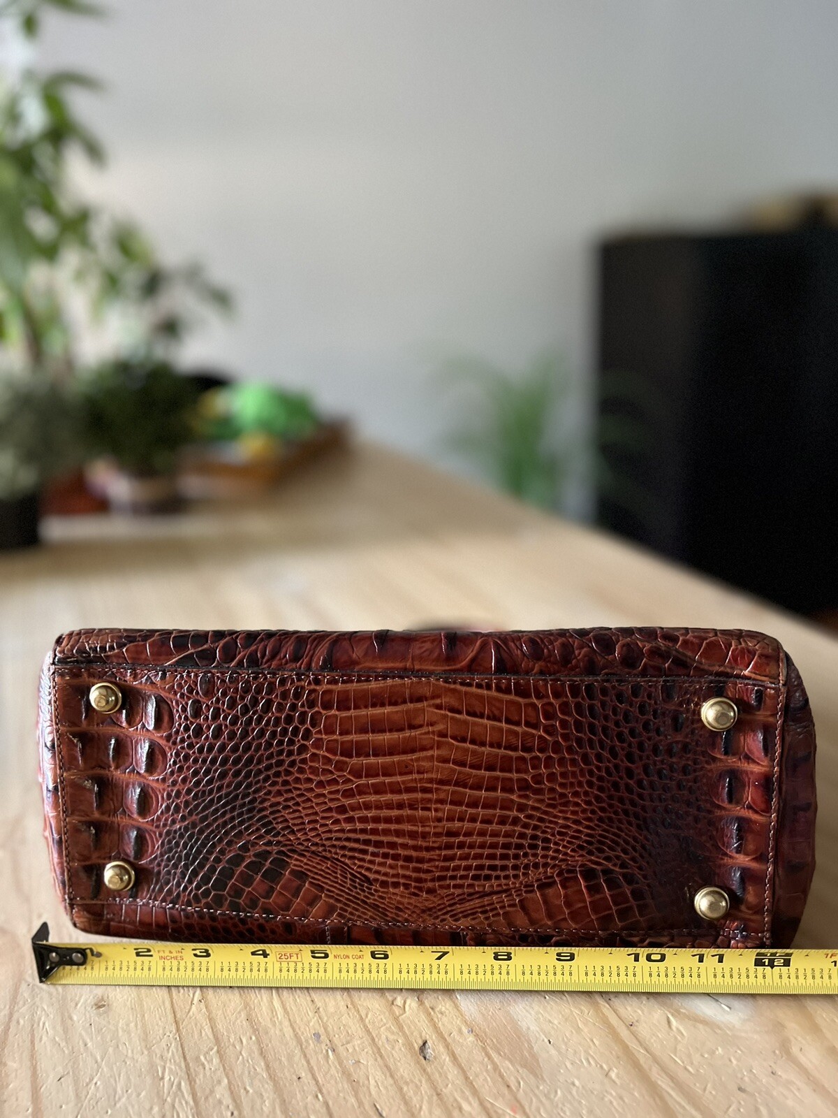 brahmin croc embossed handbags No Strap Brown (See Pics For Details)