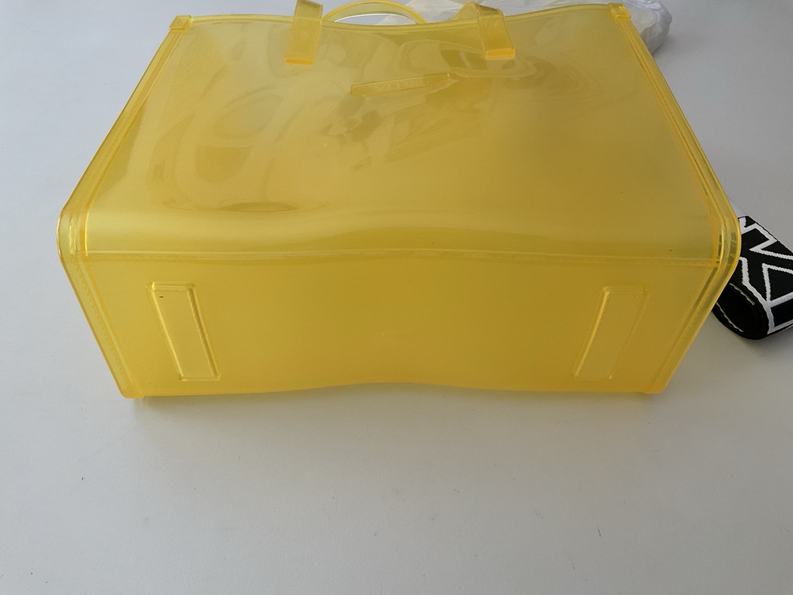 NWT DKNY Jelly Bag Hadlee Small Tote Clear Daffodil Yellow See Through