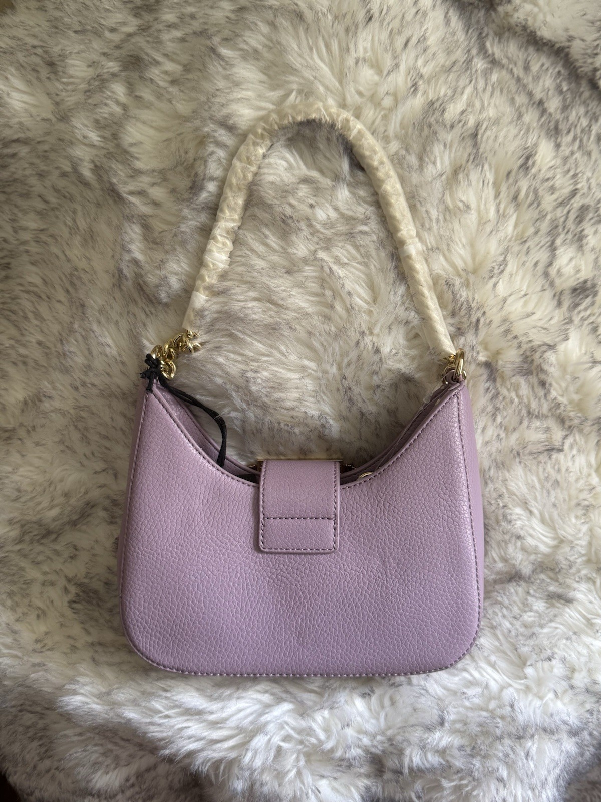 NWT Versace Jeans Couture Purple Leather W/Gold HW Shoulder Bag/Cross Body Purse