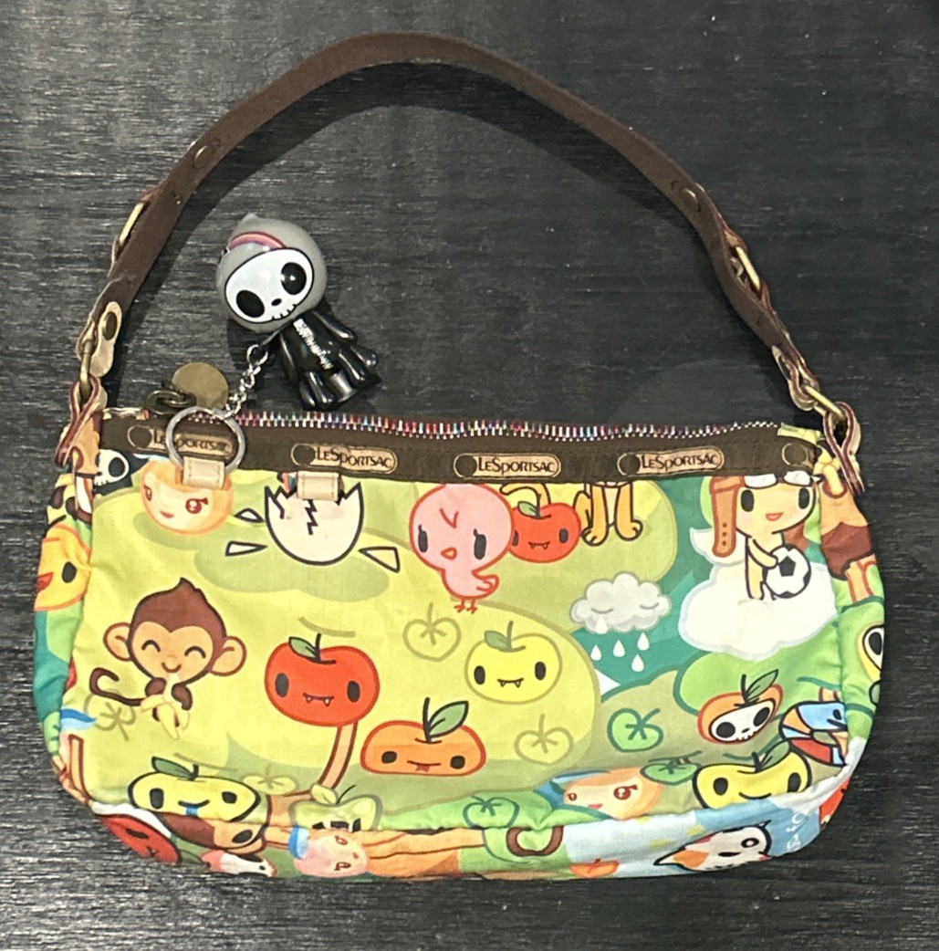 RARE! tokidoki X LeSportsac Hobo Half-Moon Hand Bag Purse Keychain
