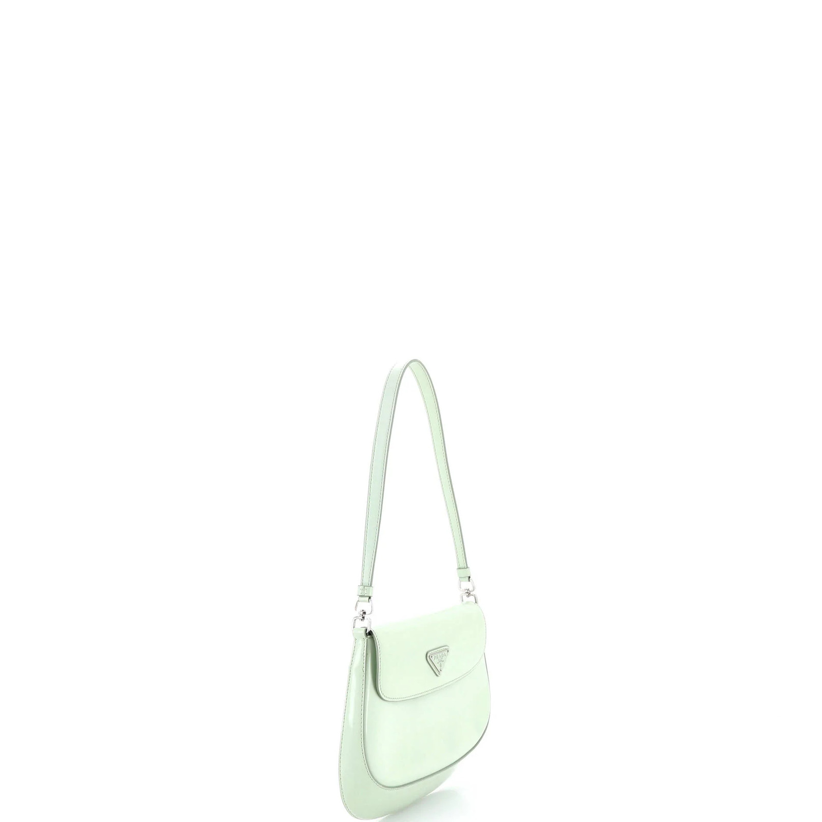 Prada Cleo Flap Shoulder Bag Spazzolato Leather Small
