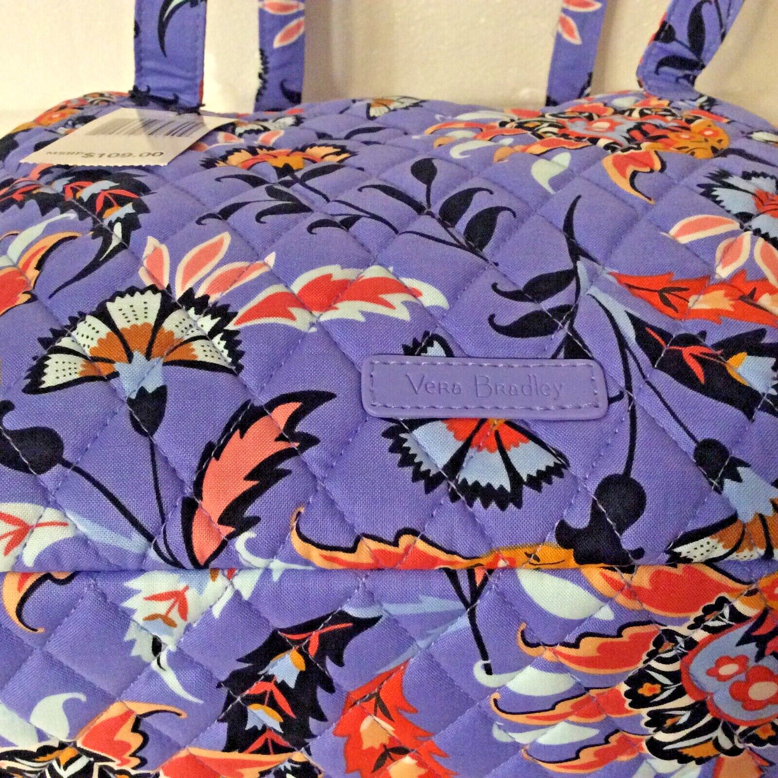 Vera Bradley Triple Compartment Shoulder Bag in Mural Garden New Spring Summer