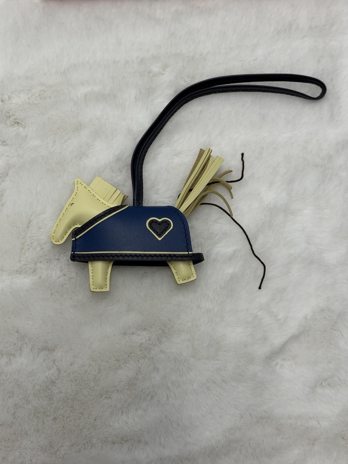 Hermes Bag Charm PM Jaune Milton B Nuit Bleu Tie