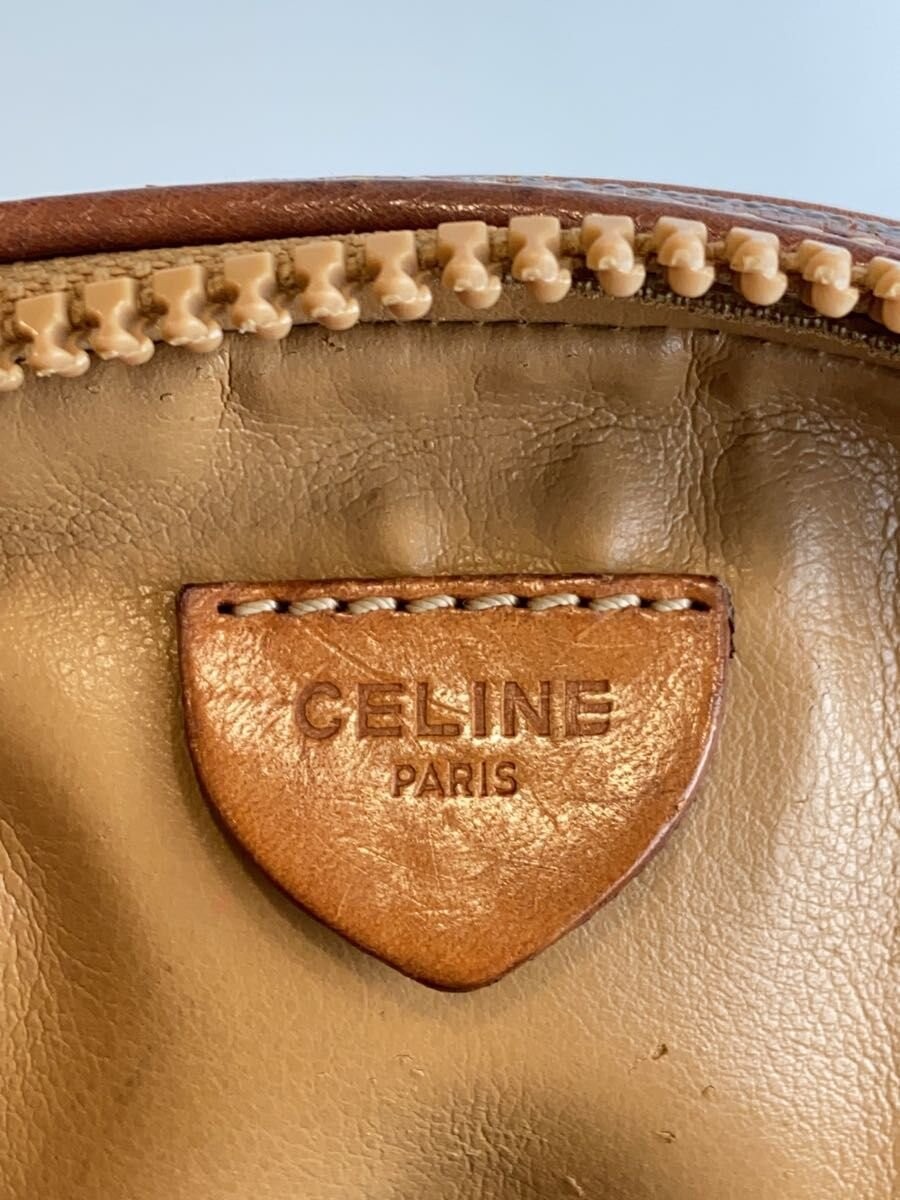 Celine Shoulder Bag Brown PVC Vinyl 12.0×9.0x4.0 in