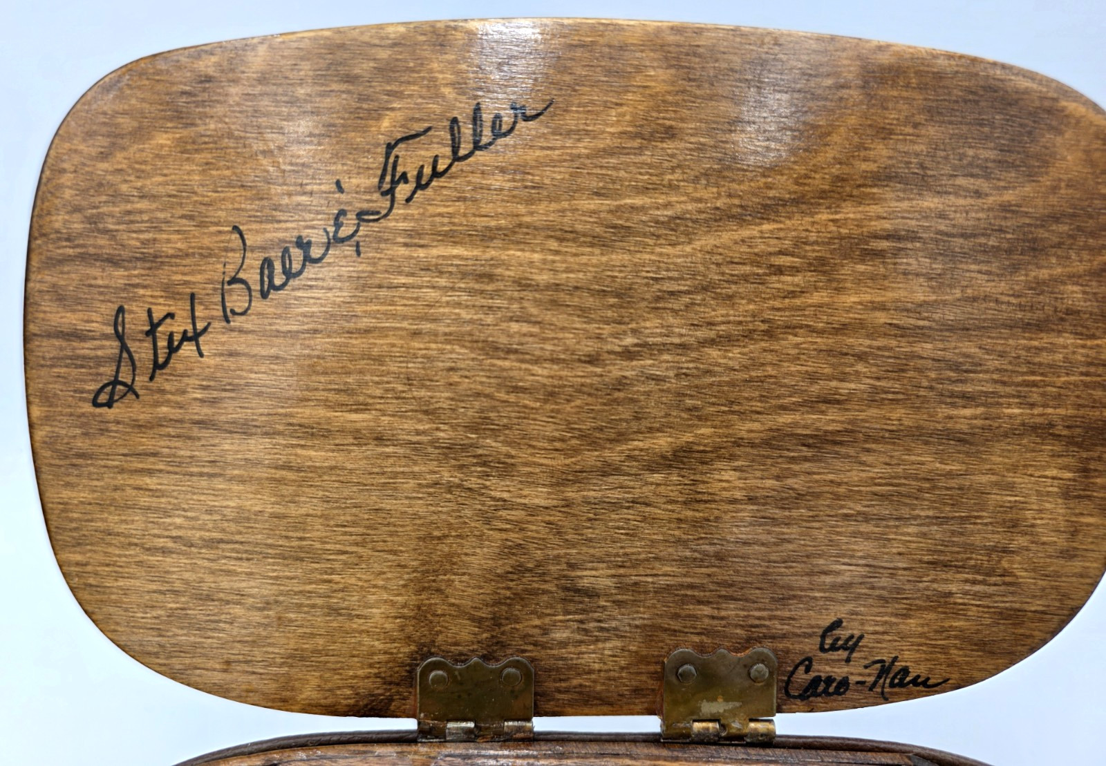 Basket Purse Caro Nan Hand Painted Mushroom Ladybug Wood VTG Stix Baer Signed