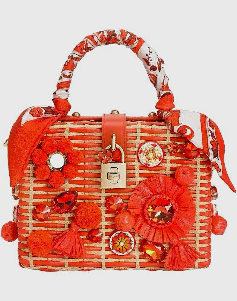 Dolce & Gabbana Women’s Raffia Box Handbag