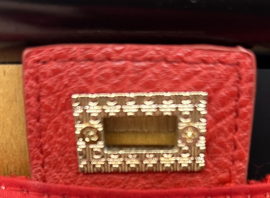 Red Tweed Quilted Flap Bag – Gold Chain Strap