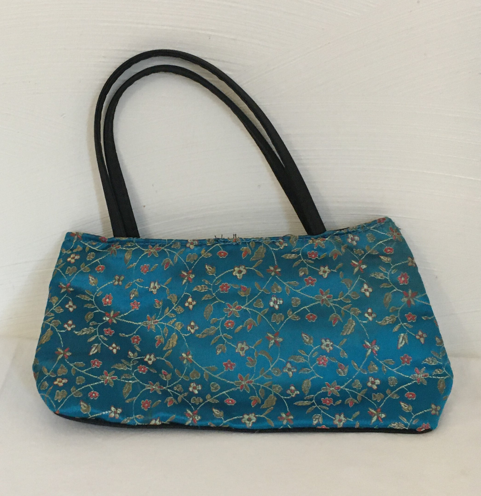 Blue Flower Purse Bag Asian pattern Theme Design