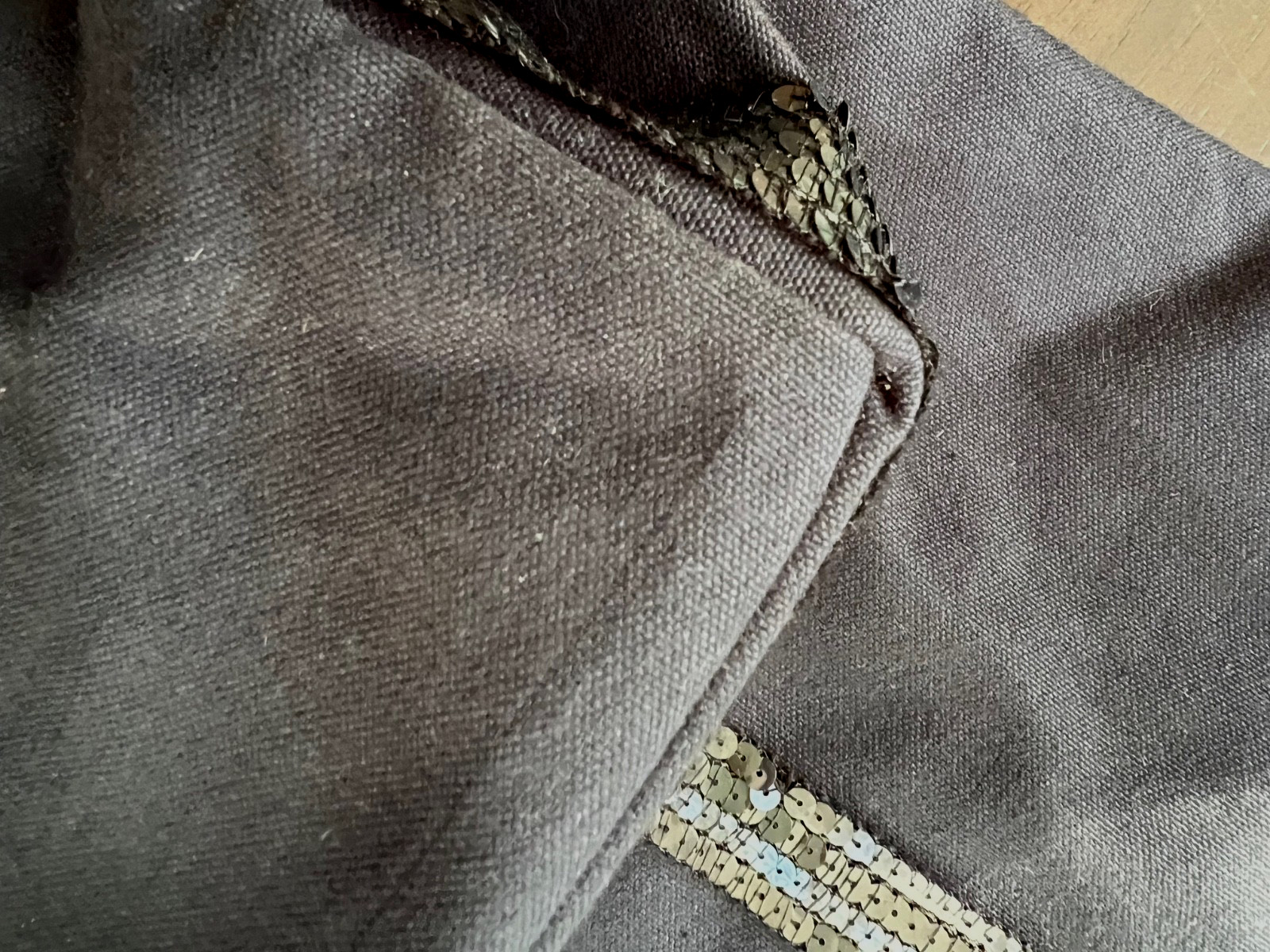 Vanessa Bruno Black Canvas Sequin Tote, Le Cabas, Vintage
