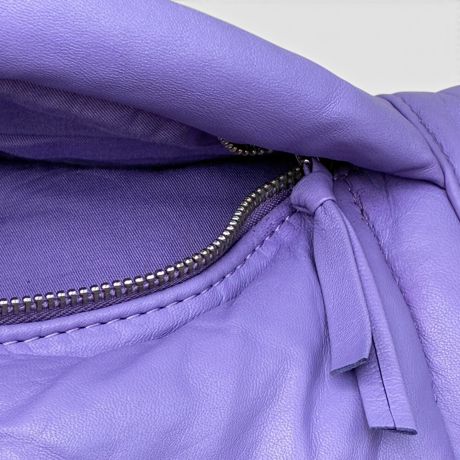 STYLISM Denmark Sheepskin Oversized Puffy Quilted Crossbody Sling Bag Lavender