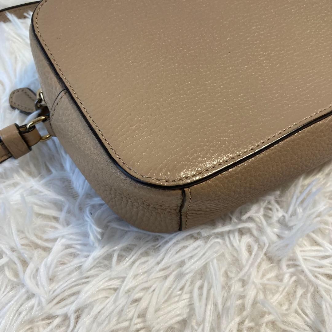 Coach Shoulder Bag Camera Bag Jamie Leather Zip Closure