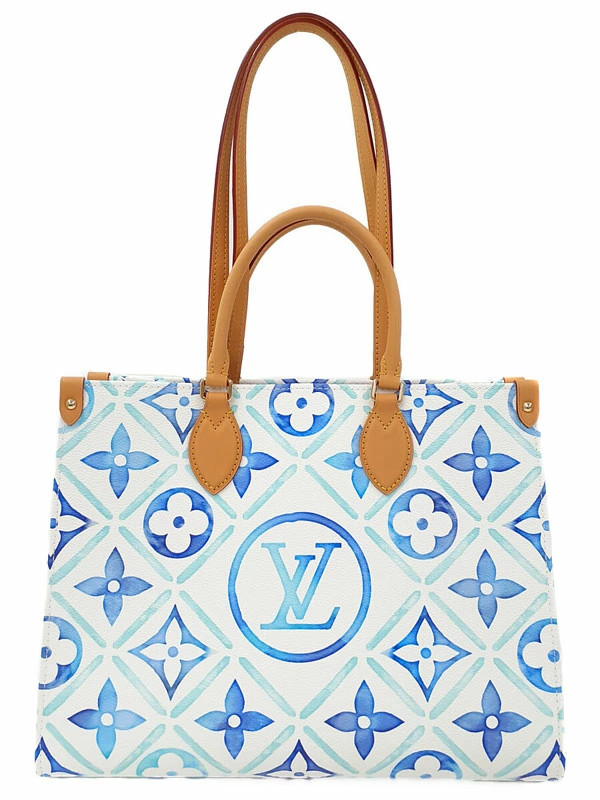 Louis Vuitton OnTheGo M11262 Canvas Blue Shoulder Bag Women’s #TB2534