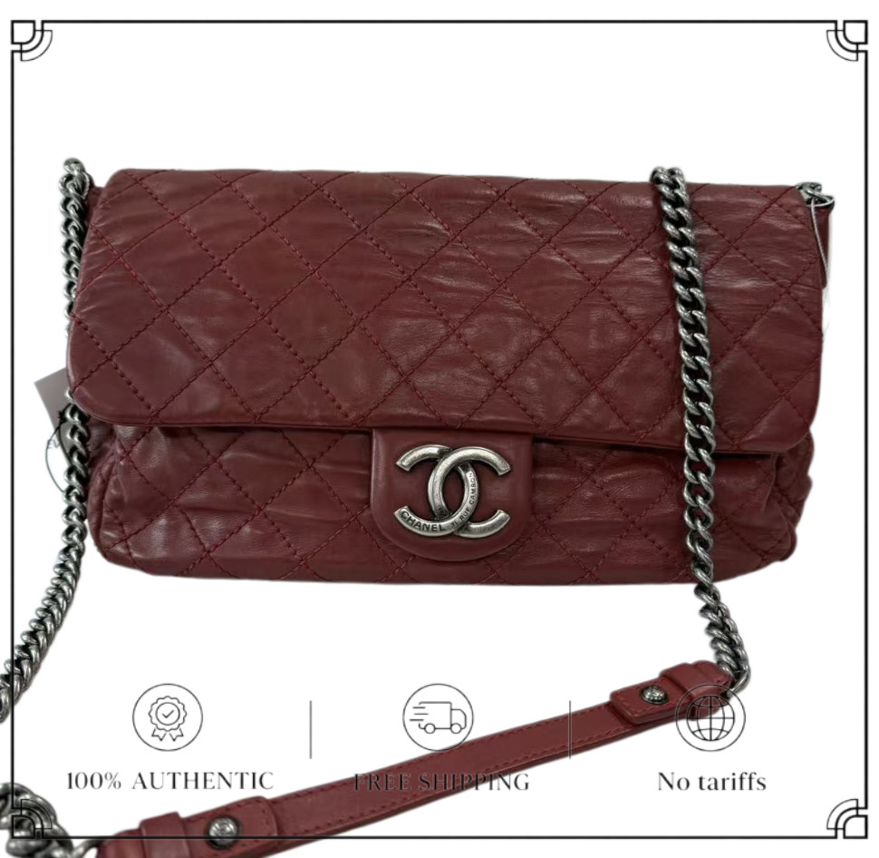 Chanel Jumbo Classic Red Lambskin Crossbody PD6933@pre-verified by eBay 26.07.09