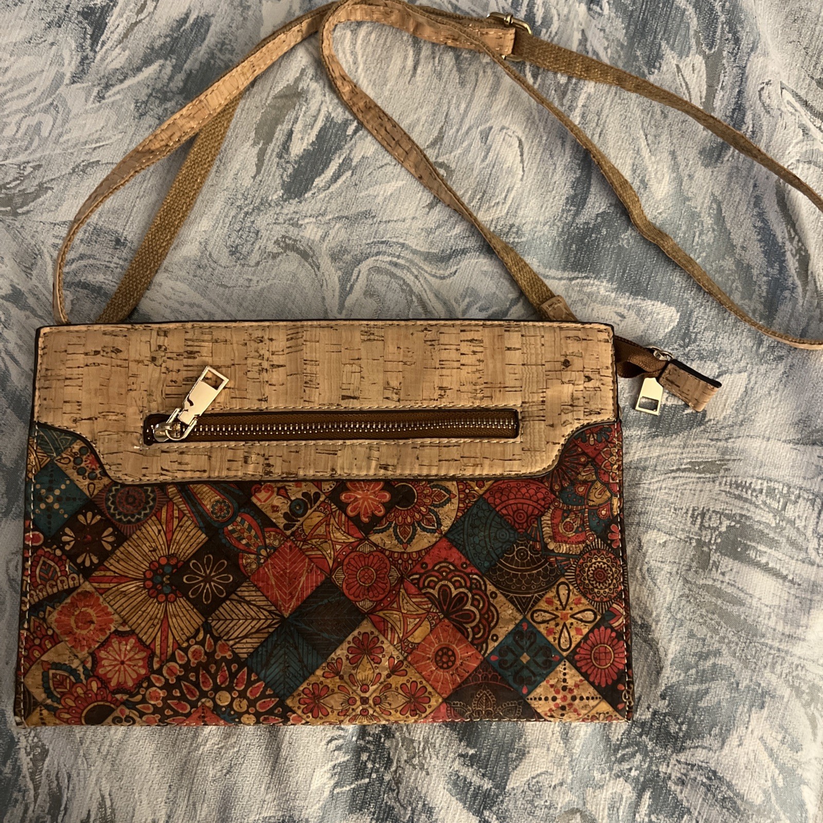 Natural Cork Crossbody Purse bag Rectangular