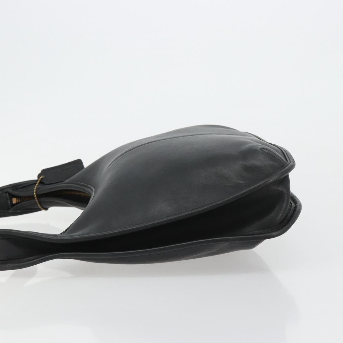 Coach Ergo Shoulder Bag Leather Black Gold Auth 183219A