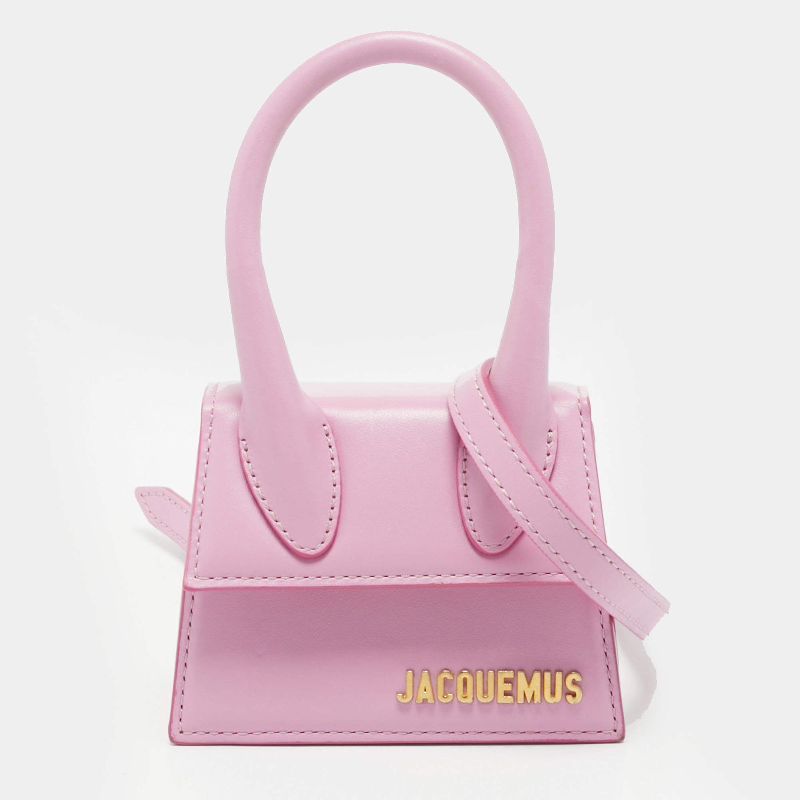 Jacquemus Le Chiquito Mini Pink Leather Top Handle Bag