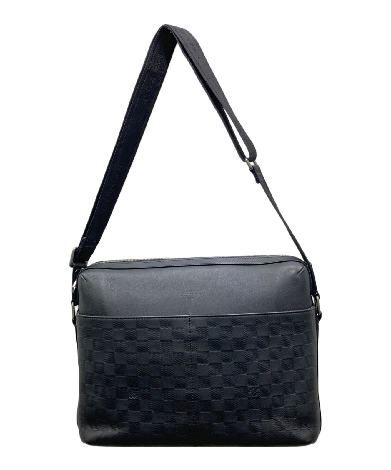 Louis Vuitton Damier Infini Calypso MM Messenger Shoulder Bag Black PVC N41201