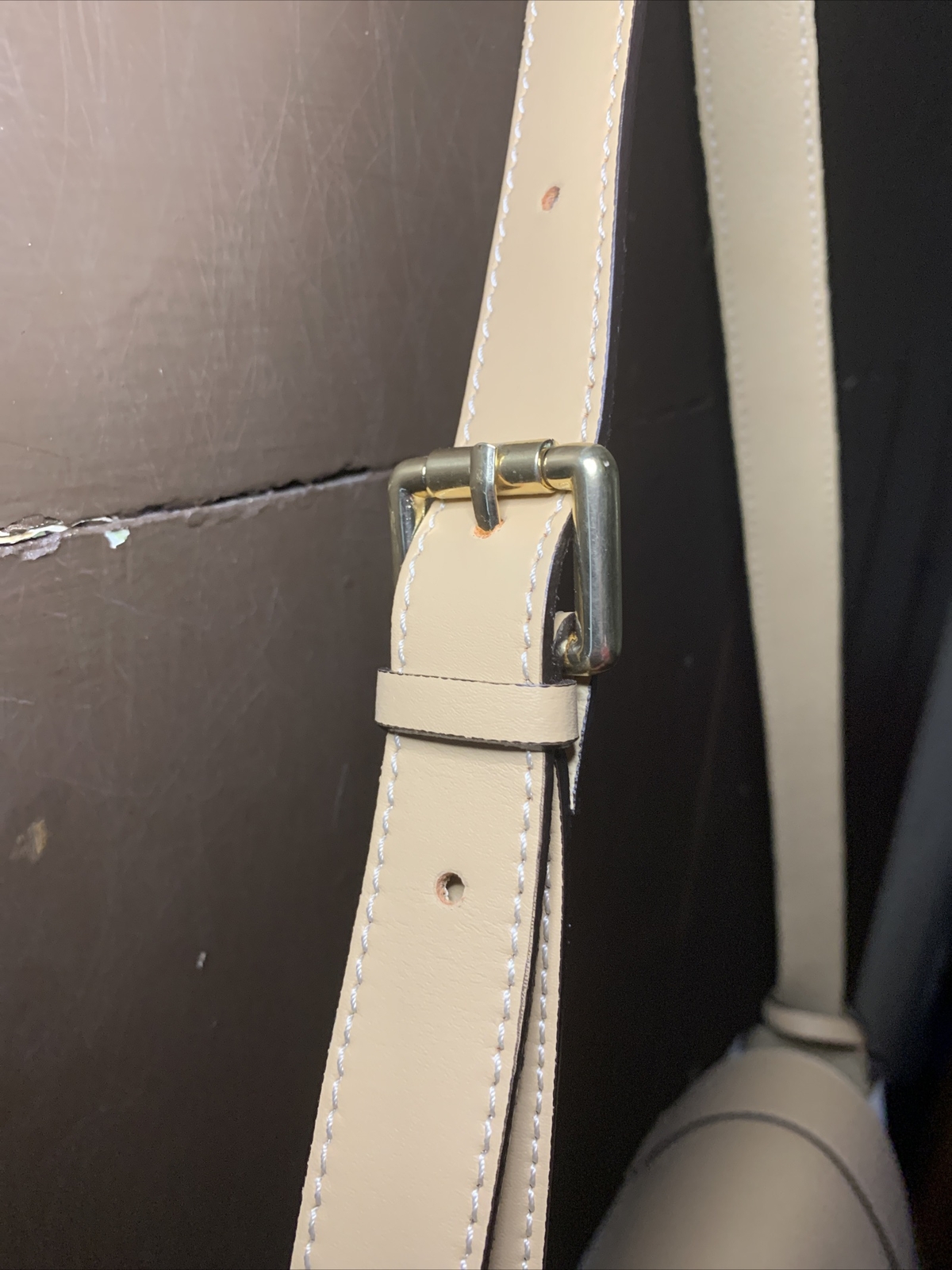 A. BELLUCCI Italian Leather Caged Tote Bag.