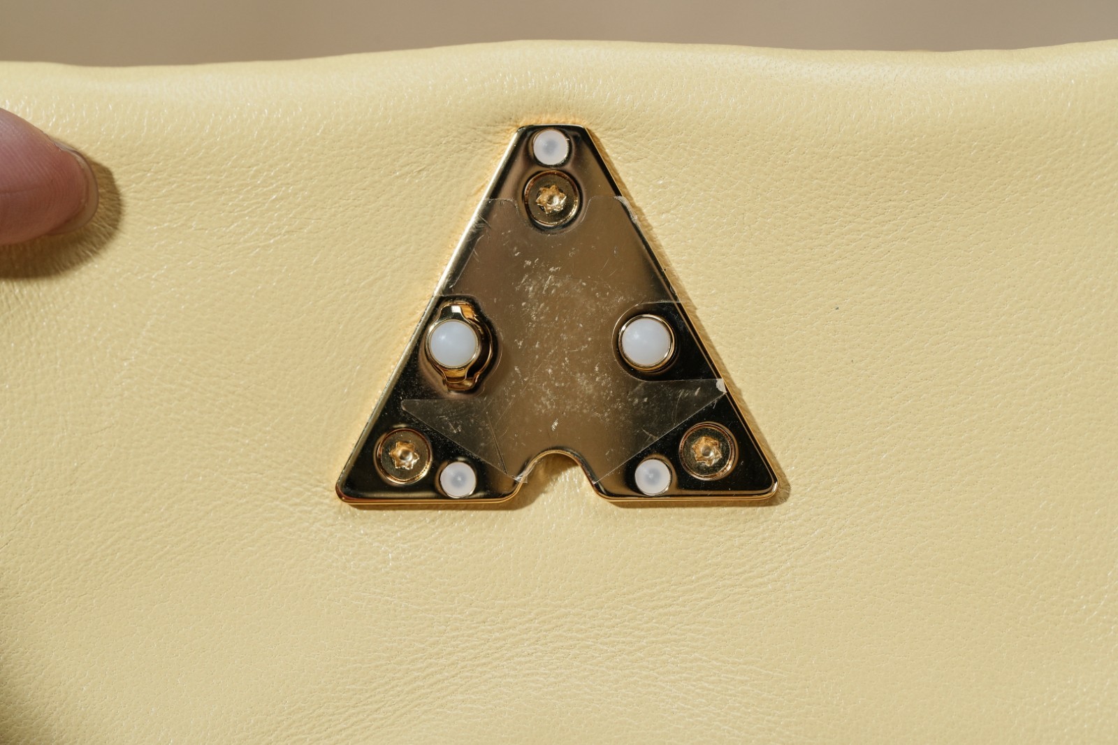 Louis Vuitton Pico GO-14 Chain Shoulder Bag Yellow Women Fashion