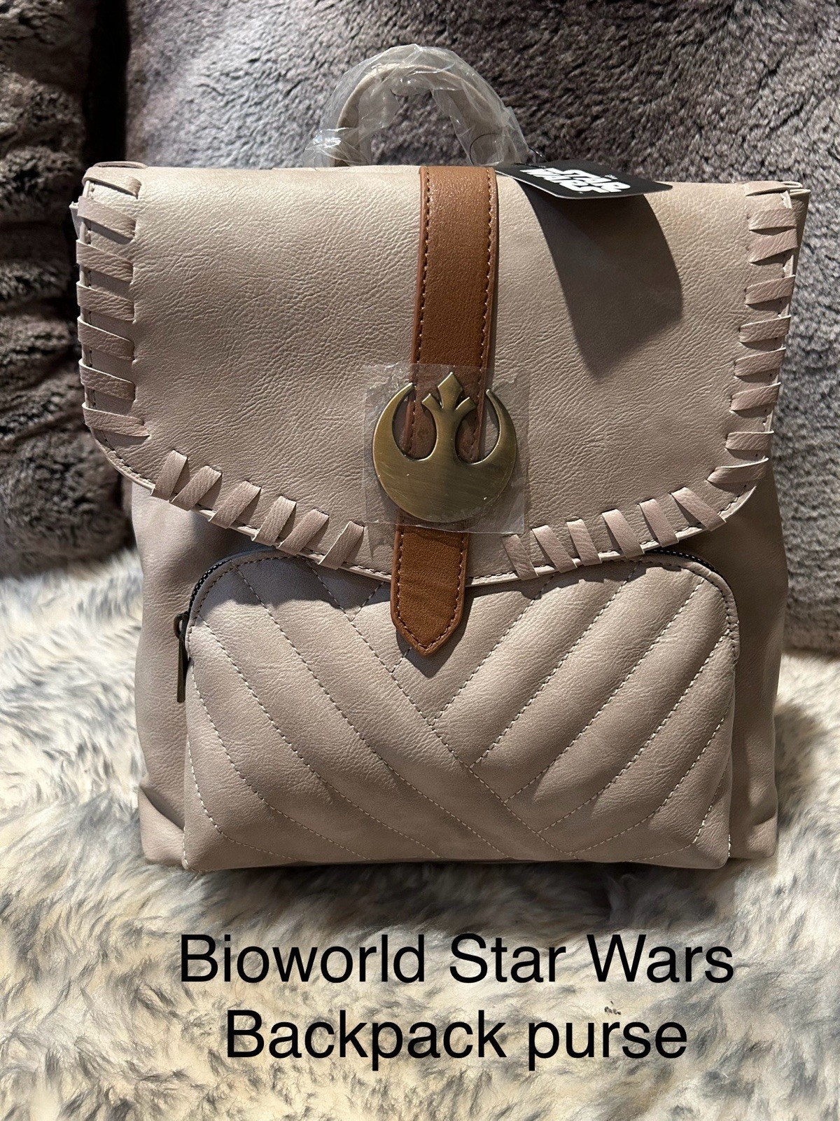 Star Wars Episode 9 Rey Mini Convertible Backpack Bag Faux Leather Bioworld