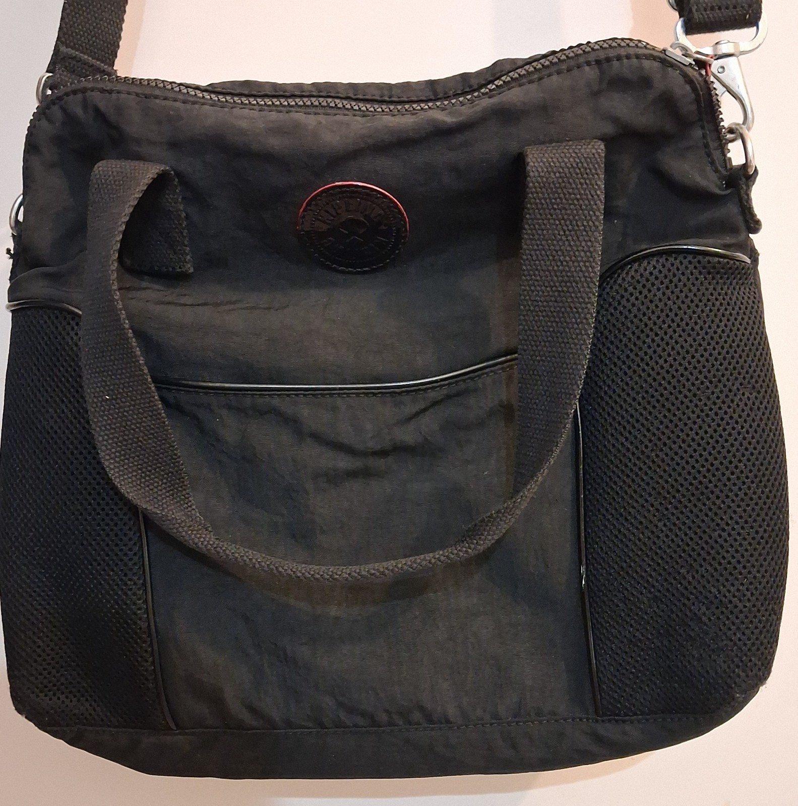 Kipling Felicity Crossbody Shoulder Bag Tote Black (14″ × 15″ × 5″) Pre-Owned