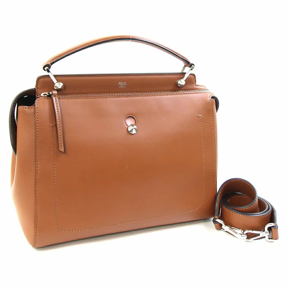 Fendi 2-Way Handbag, 8BN293, Brown Leather, Shoulder Bag, One Handle, with