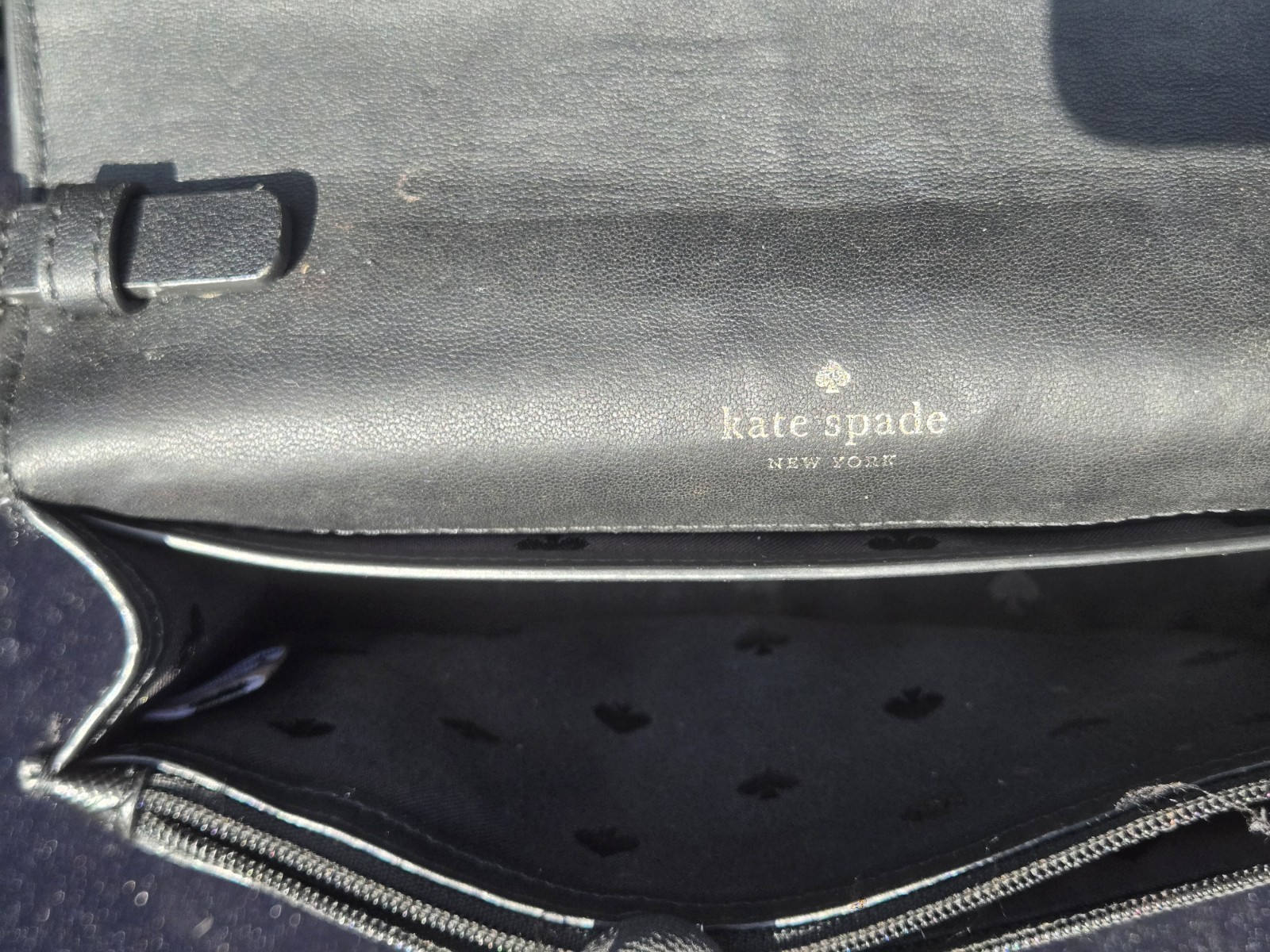 Kate Spade Staci Small Flap Crossbody Bag Black Saffiano Leather WLR00632