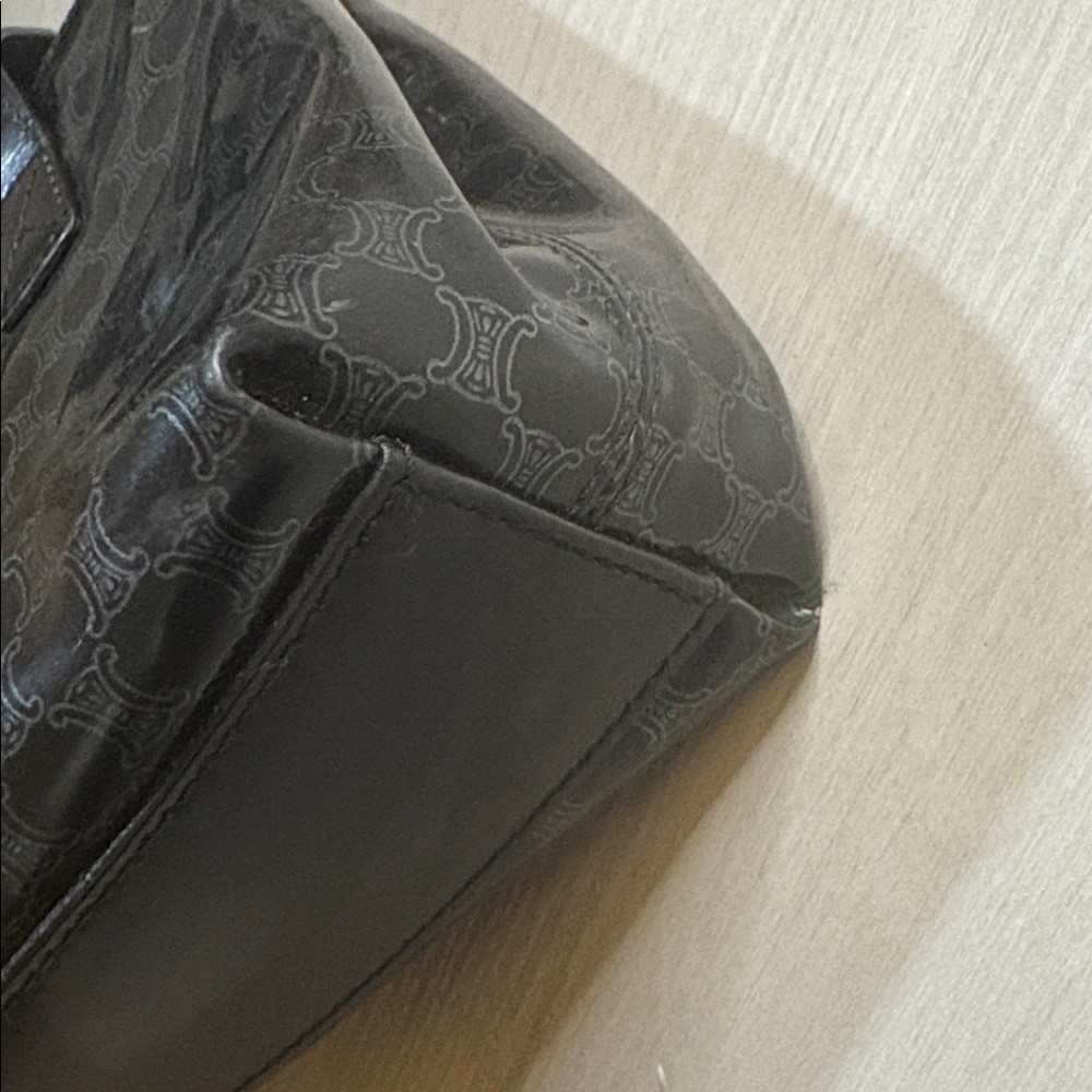 Vintage Celine Macadam PVC Mini Tote – Black 11″x7″x3″