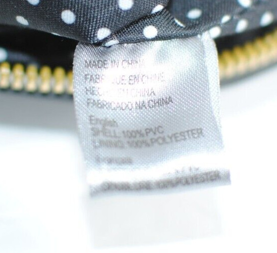Light Gray Crossbody Over the Shoulder Handbag White & Black Polka Dot Lining