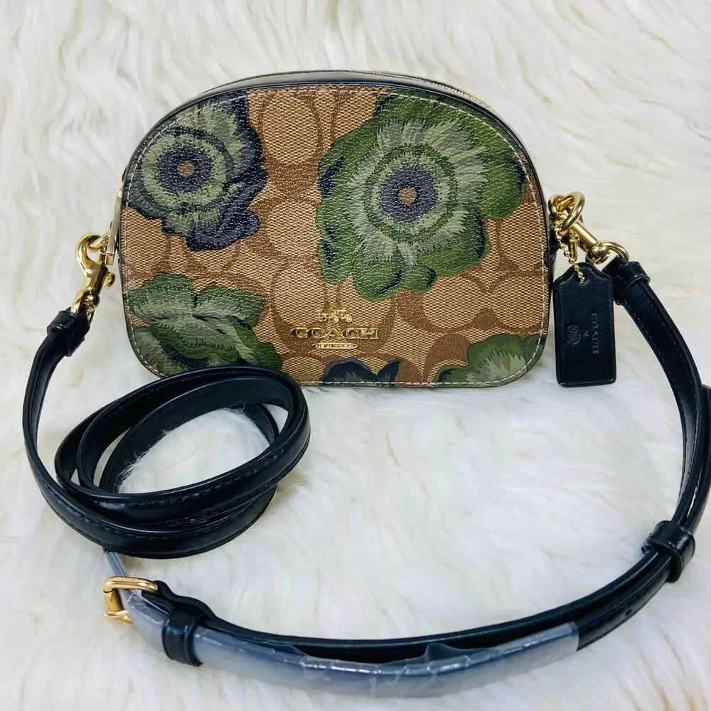 Coach Mini Serena Crossbody In Signature Canvas With Kaffe Fassett Print C4577