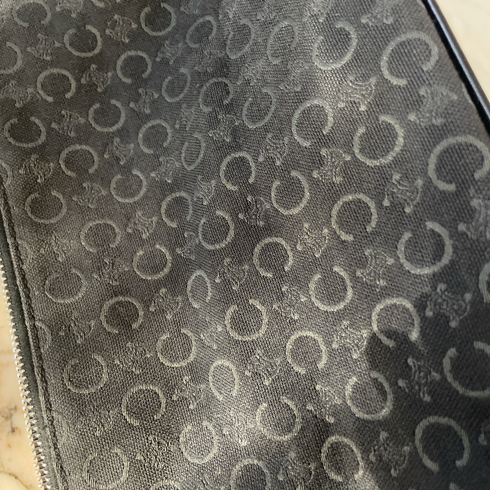 Celine Paris Macadam hand Bag Hand Logo Canvas Leather Triomphe Design