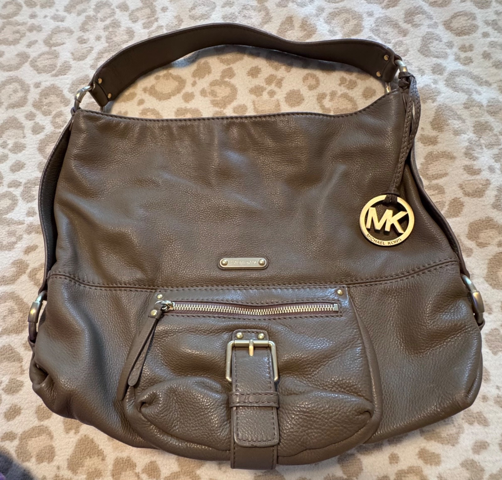 Michael Kors Brown Large Leather Shoulder Bag/Hobo Tote