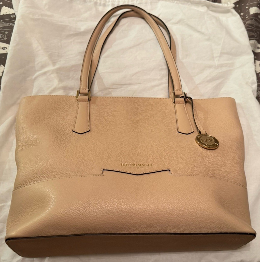 BRUNO MAGLI 1936 Easy Leather Tote Tan Made In Italy LOOK!