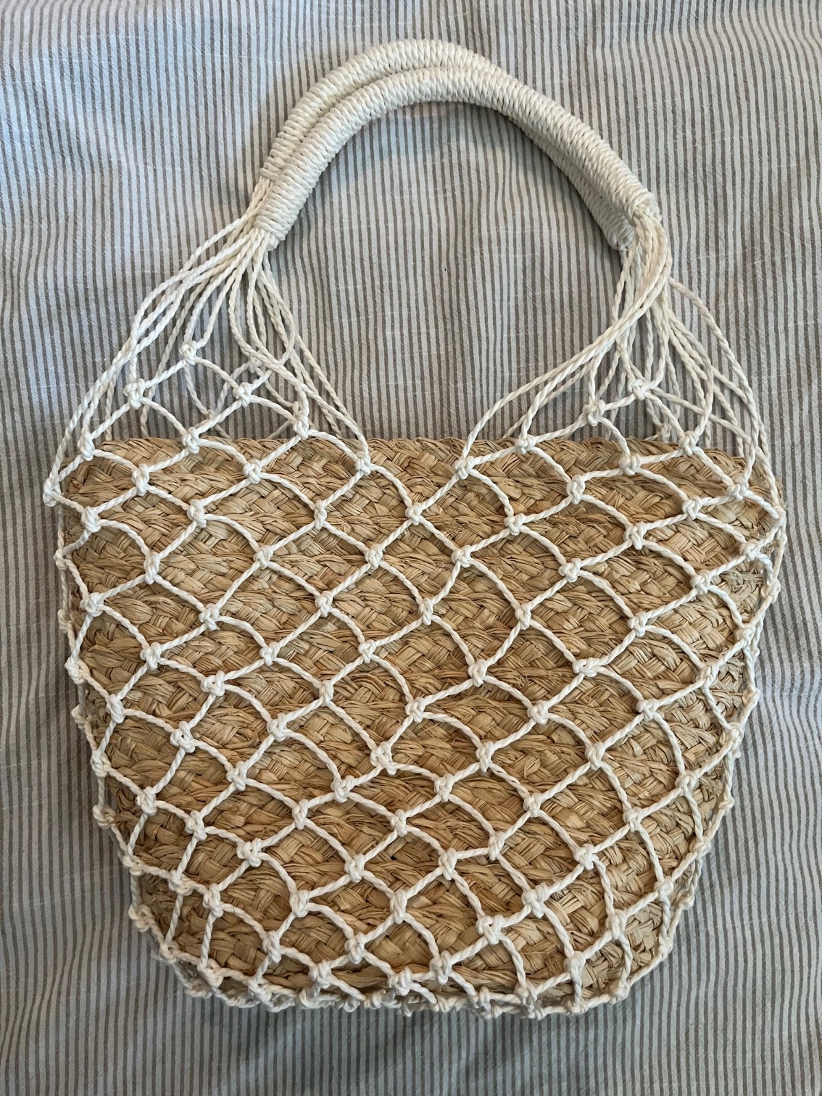 NWT J.Crew Sedona Basket Bag in Straw – Ivory